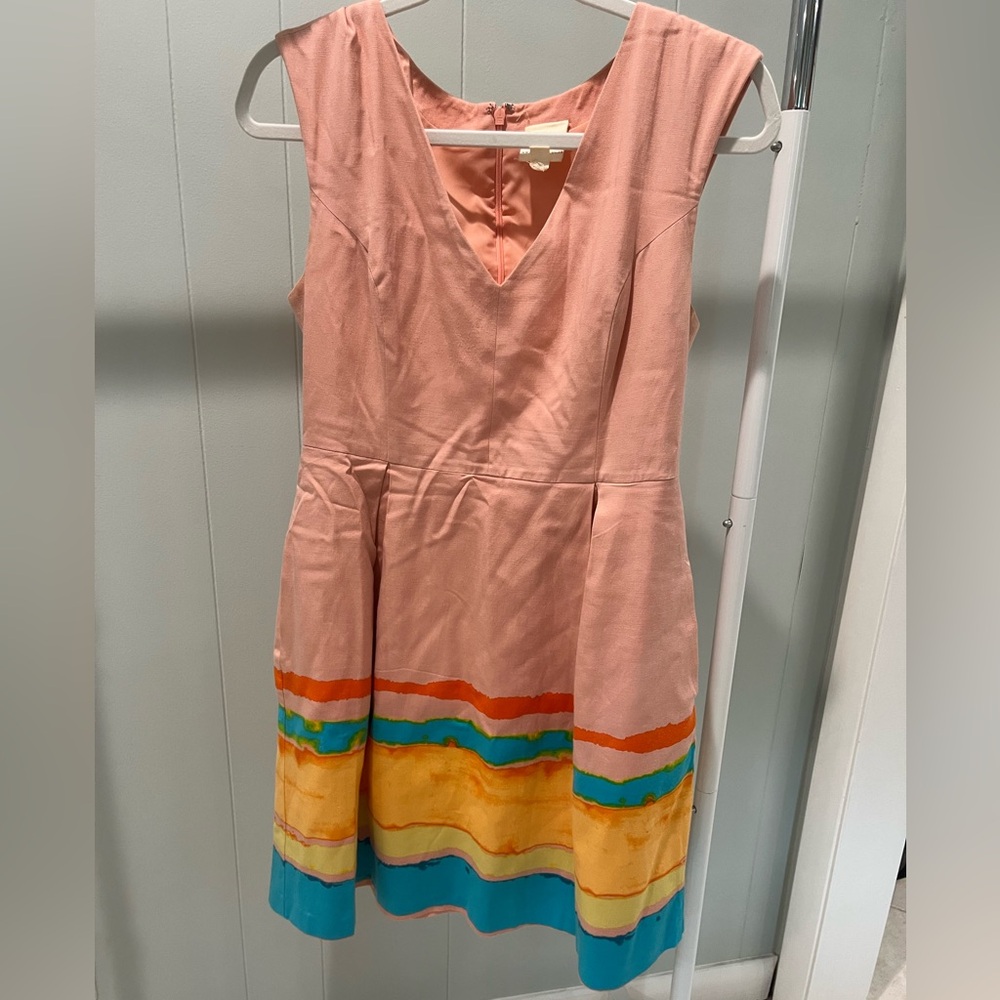 Anthropologie Pink Multicolor Striped Dress